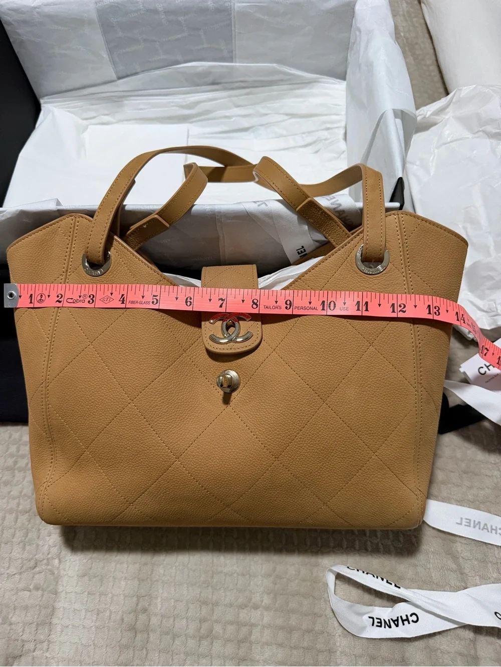 CHANEL Large Beige Shopping Tote